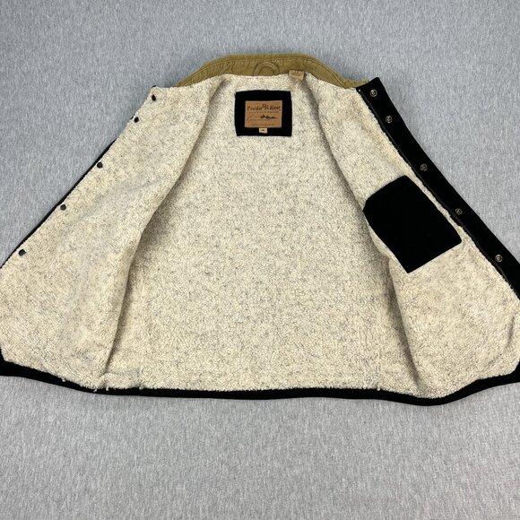 Powder River Outfitters Vest Mens M Black Western Canvas Sherpa Lined Panhandle - Picture 5 of 11